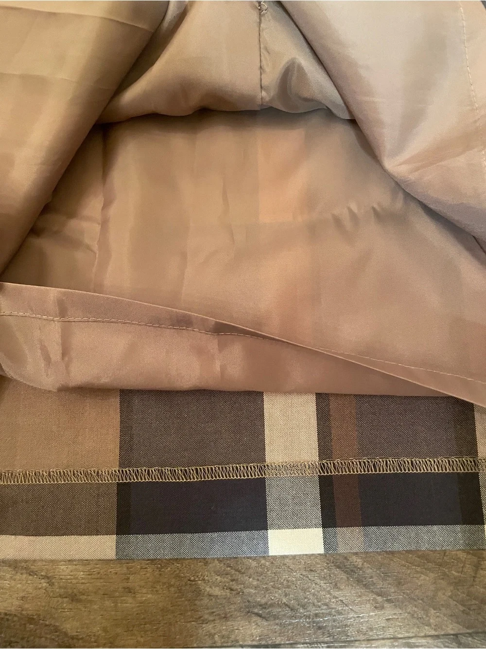 Loft - Ann Taylor - Brown Plaid Preppy Light Acedemia Mini Skirt Size 12P